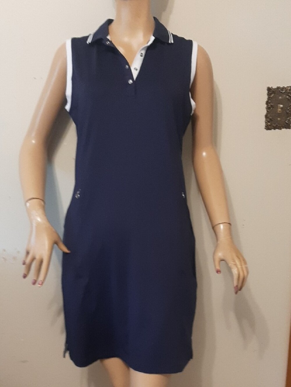 Callaway Sleeveless Navy/White Golf Dress Women's Medium
